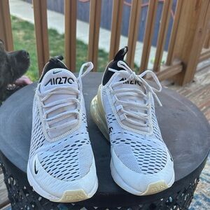 Nike Air Max 270 White and Black Sneakers